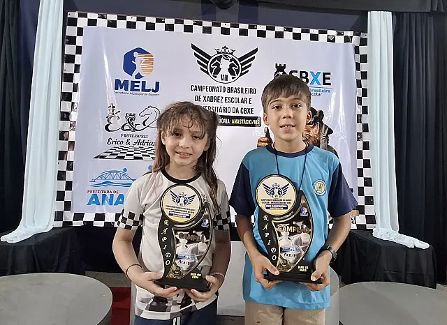 Anastácio consagra três Campeões Brasileiros no xadrez