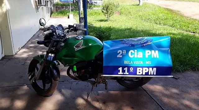 Polícia de Bela Vista recupera moto furtada no fim de semana