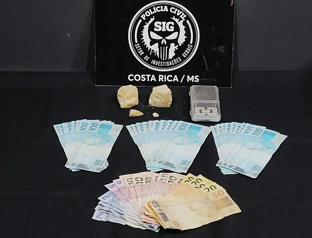 Homem é preso com dinheiro e pedras de crack