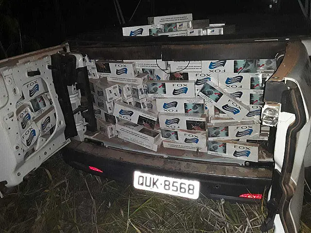 Em Bodoquena, PM apreende carregamento com 1.700 pacotes de cigarro