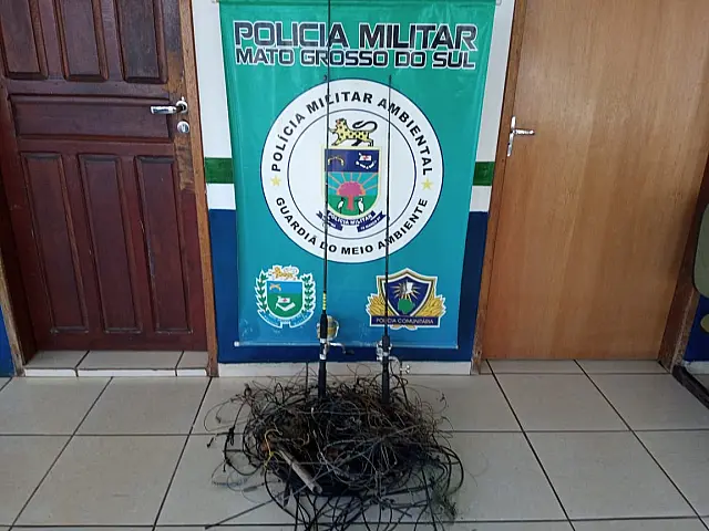Em Miranda, fiscalização da PMA autua duas pessoas por pesca ilegal