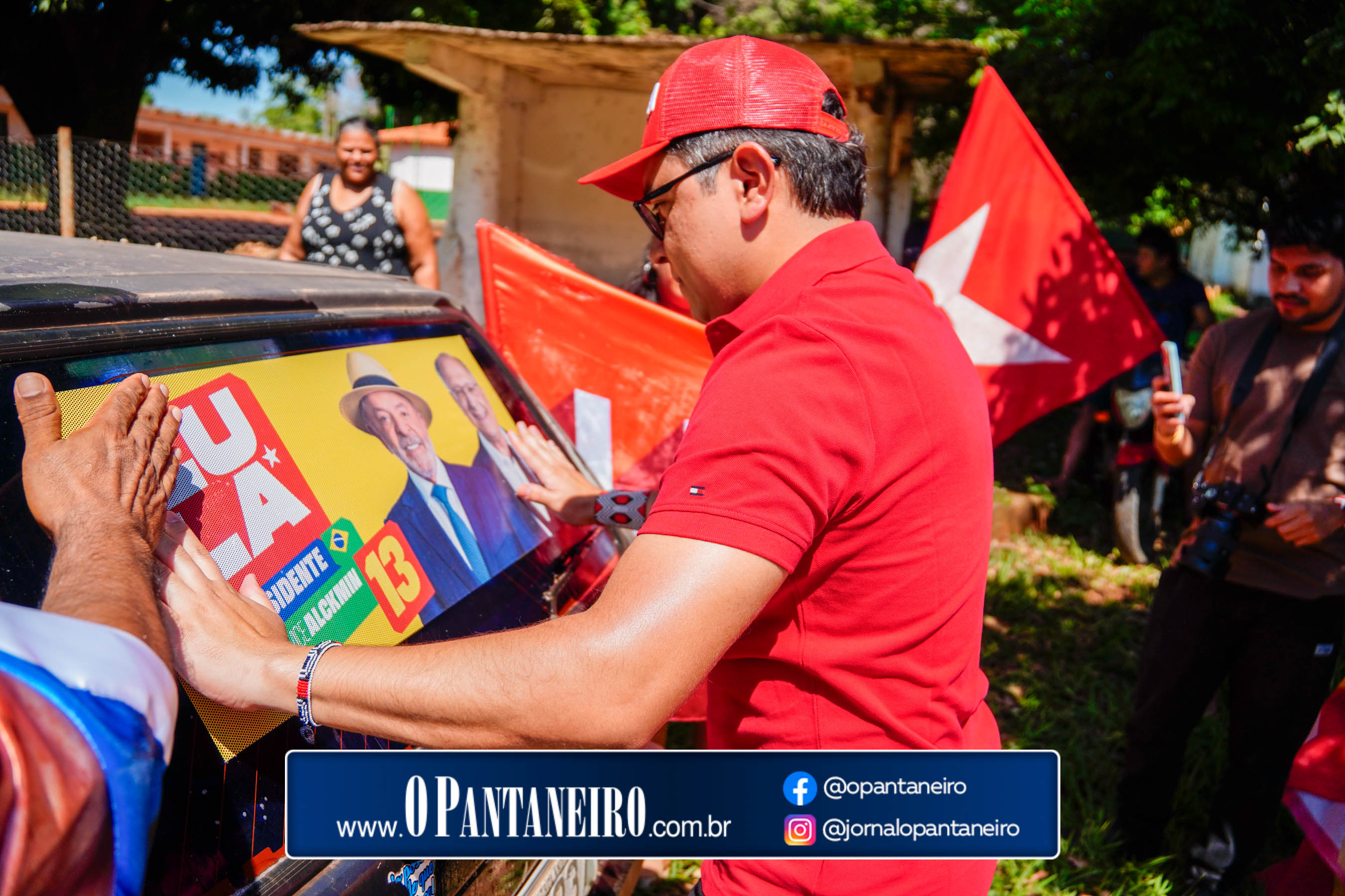 Carreata do Lula em Nioaque - Brejão e cidade O Pantaneiro