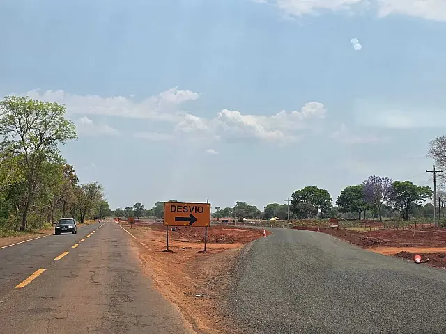 Obras da BR-419 provocam alterações no tráfego da rodovia MS-450