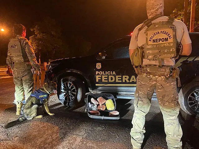 PF e PRF prendem homem por tráfico de drogas em Corumbá