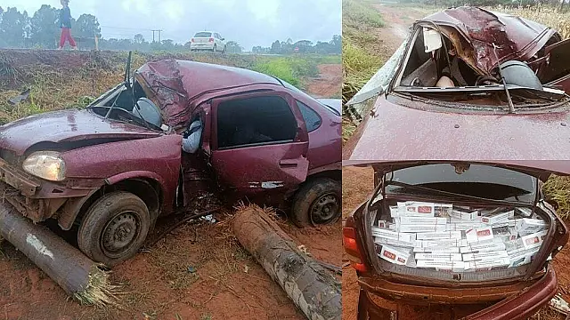 Jovens que contrabandeavam cigarros ficam gravemente feridos após acidente na MS-162