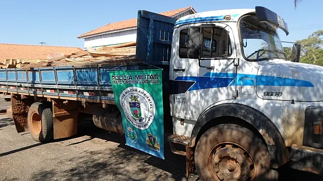 Morador de Anastácio é multado em R$ 999 por transporte ilegal de madeira