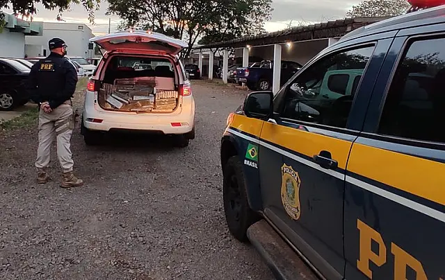 PRF apreende uma tonelada de maconha na BR-158