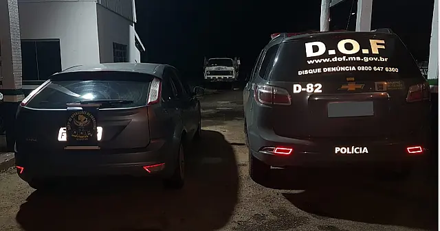 Carro roubado em São Paulo é recuperado pelo DOF em Miranda