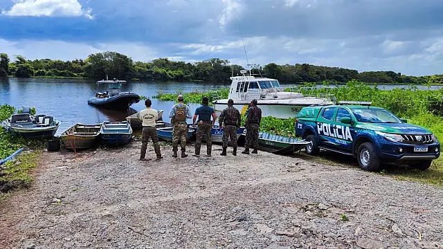 Força-tarefa surpreende pescadores em ponto de decoada no rio Paraguai