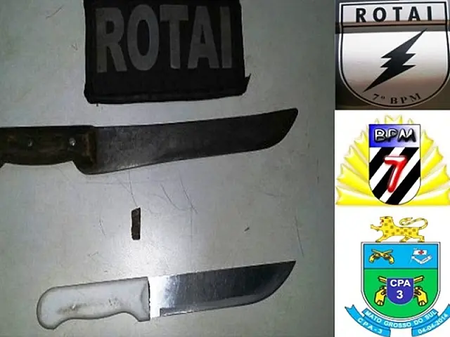 Dois jovens são presos com facas e droga em bar