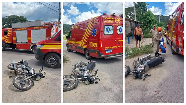 Motociclista fica ferido após batida com carro em Corumbá
