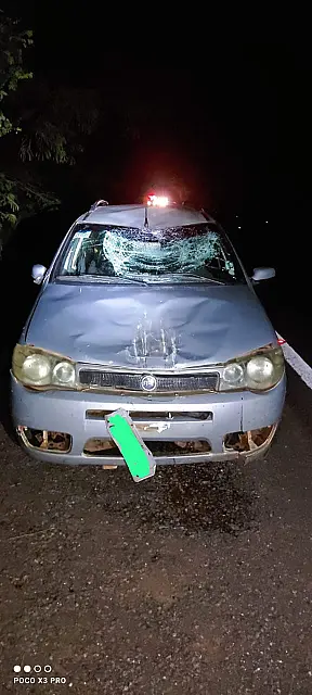 Motociclista fica gravemente ferido após ser atingido por carro na BR-262