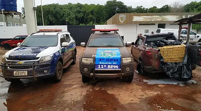 PM de Jardim e Boqueirão apreendem adolescentes com mais de uma tonelada de maconha