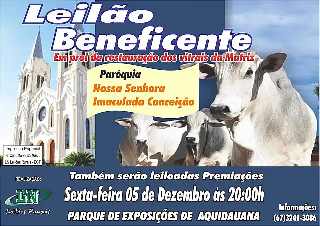 Leilão em prol da Igreja Matriz acontece hoje