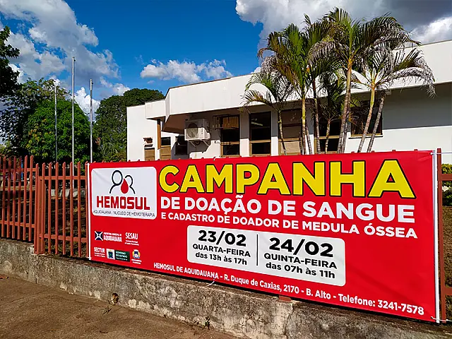 Hemosul inicia campanha de doação de sangue em Aquidauana