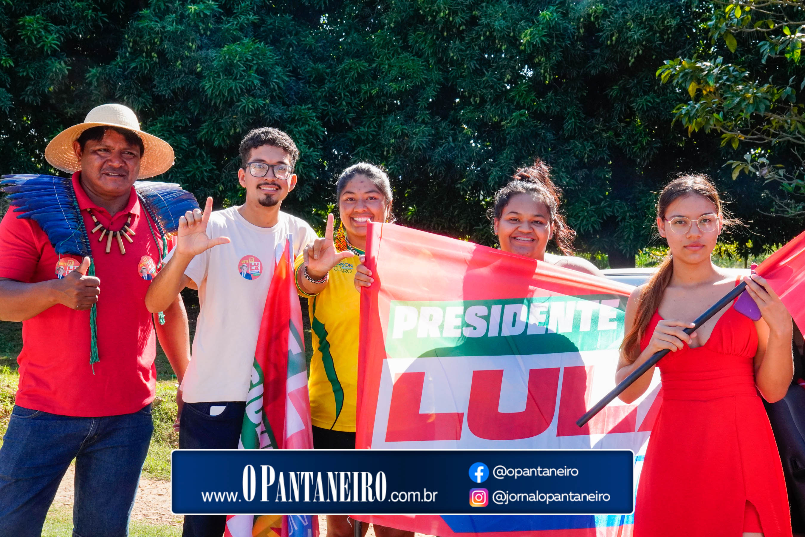 Carreata do Lula em Nioaque - Brejão e cidade O Pantaneiro