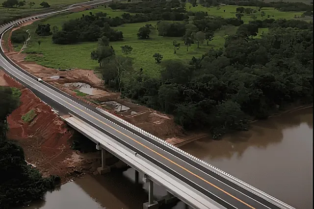 Nova ponte sobre o Rio Aquidauana libera acesso entre BR-419 e BR-262