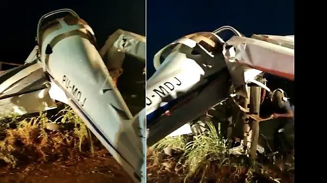 Piloto sofre ferimentos leves após queda de avião no MS