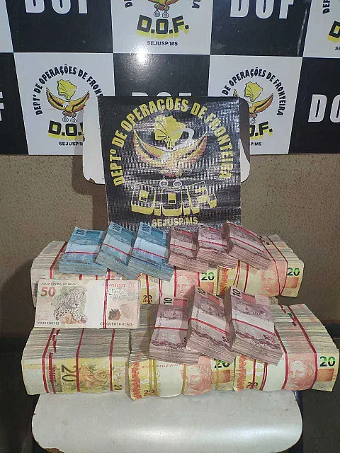 DOF apreende R$ 247 mil que seriam entregues a fazendeiro de Nioaque na Capital