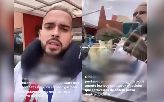 Após show na Capital, MC G15 quebra vidro de veículo para resgatar gato