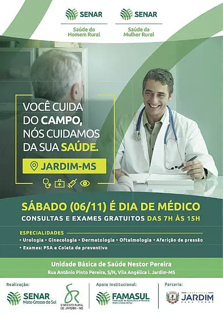 Jardim promove dia para cuidar da saúde da população