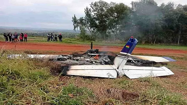 Aeronave boliviana cai na fronteira com MS