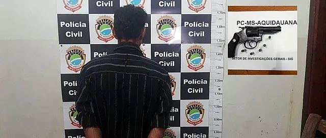Homem é preso com revólver calibre 32 após praticar vários roubos em Campo Grande