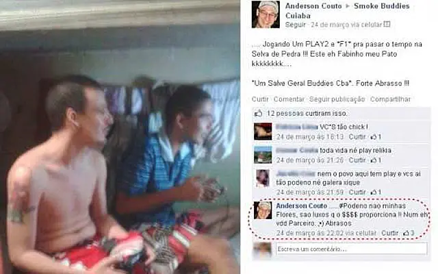 Detento usa Facebook para postar vida no presídio