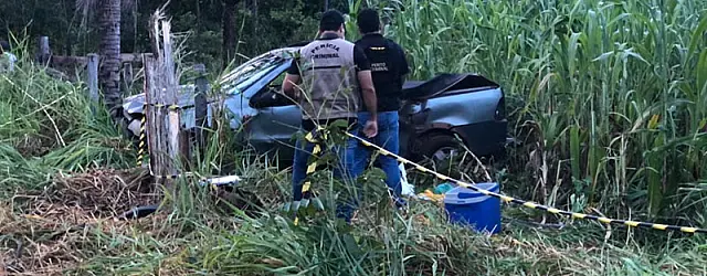 Vítima de acidente na MS-450 morre após perder controle do carro e colidir com árvore