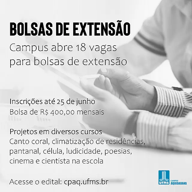 Campus de Aquidauana abre 18 vagas para bolsas de extensão