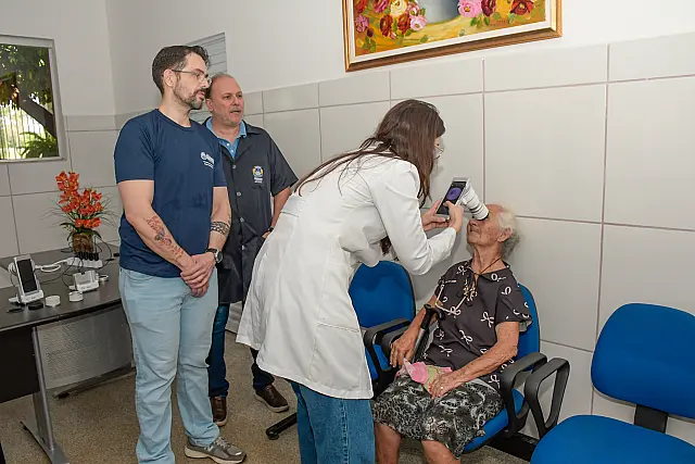 Saúde de Aquidauana leva exames de retinografia ao Asilo São Francisco