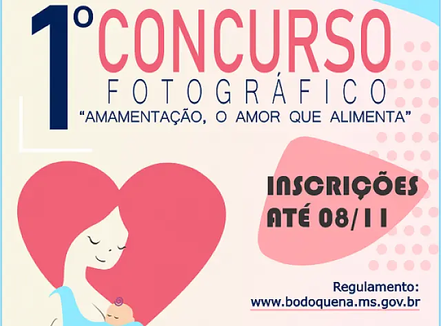 Bodoquena abre concurso de fotografia sobre amamentação