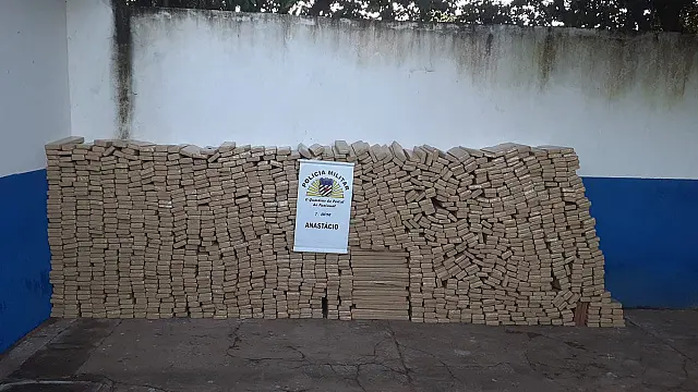 Após perder o controle e bater em uma árvore, traficante abandona caminhonete carregada de maconha