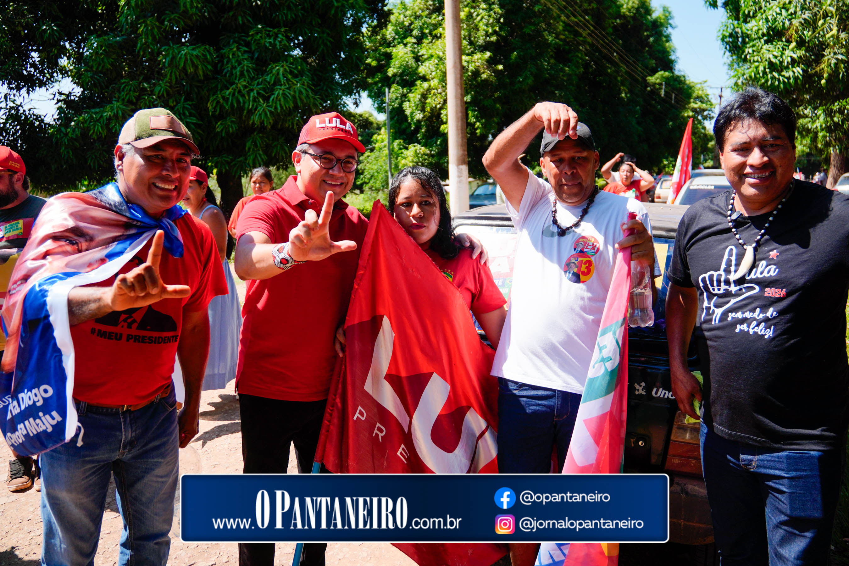 Carreata do Lula em Nioaque - Brejão e cidade O Pantaneiro