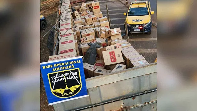 Idoso é preso com quase R$ 800 mil em cigarros na MS-164