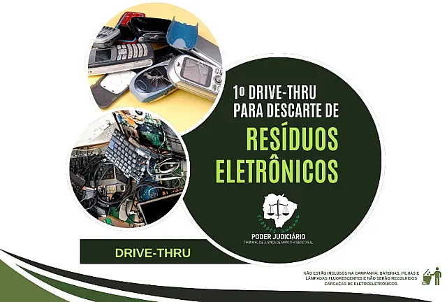 População pode descartar eletrônicos em Drive-Thru do TJMS nos dias 22 e 23