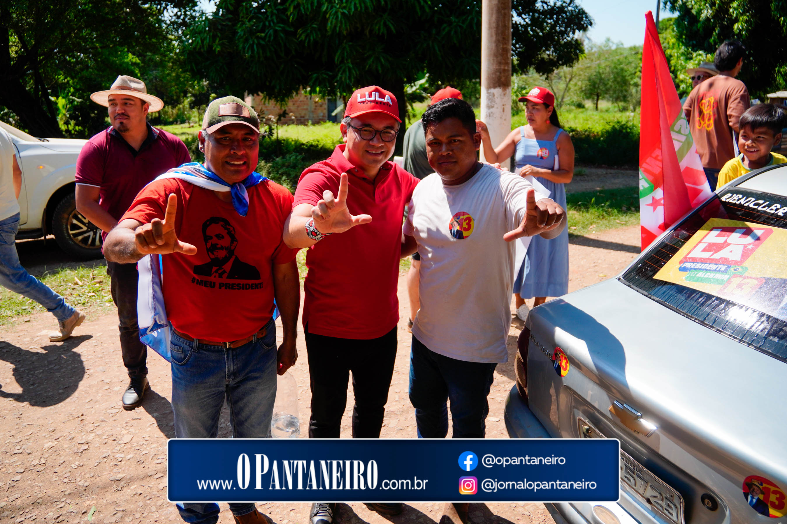 Carreata do Lula em Nioaque - Brejão e cidade O Pantaneiro