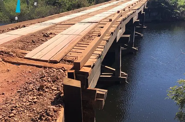 Ponte na MS-184 em Corumbá é interditada para manutenção