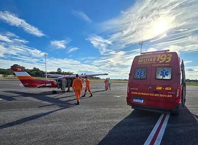 Bombeiros mobilizam aeronave para paciente indígena que passou mal em área remota do Pantanal