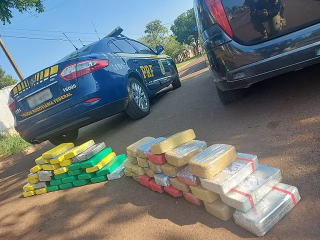 PRF apreende 60 kg de cocaína em Terenos