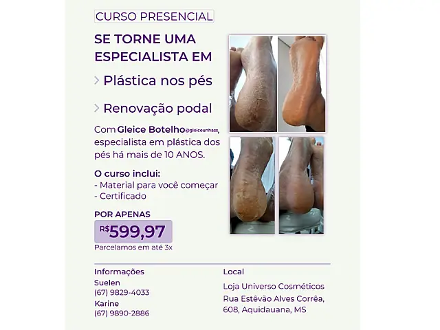 Curso Plástica nos Pés é a sua oportunidade de renda extra