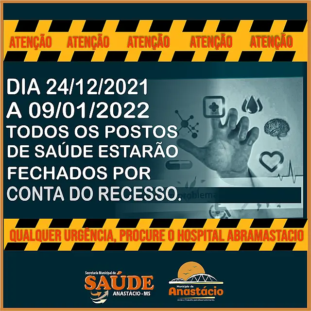Anastácio fecha todos os postos de saúde durante recesso