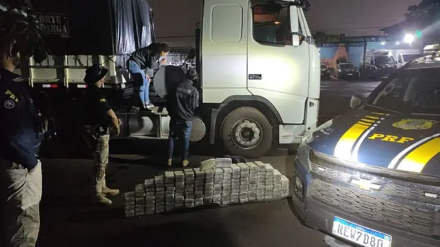 PRF R$ 19 milhões em cocaína durante fiscalização em Sidrolândia