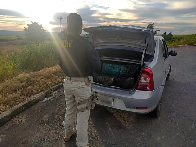 Homem é preso pela PRF tentando levar 345 kg de maconha para Mato Grosso