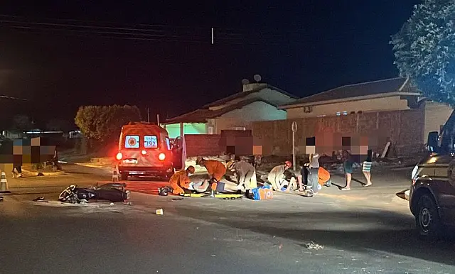 Acidente entre motocicletas deixa três feridos em Anastácio