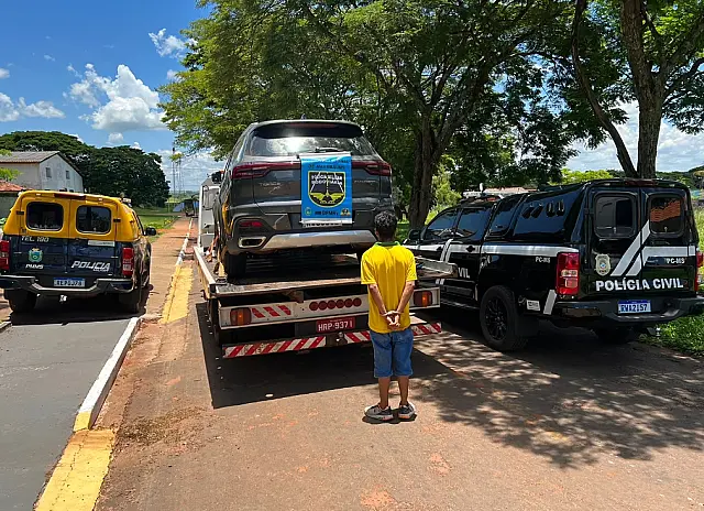Polícias Civil e Rodoviária Estadual recuperam veículo e apreendem adolescentes por furto