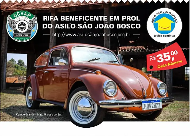 Colecionadores de carros antigos estão rifando Fusca 74 em prol de asilo