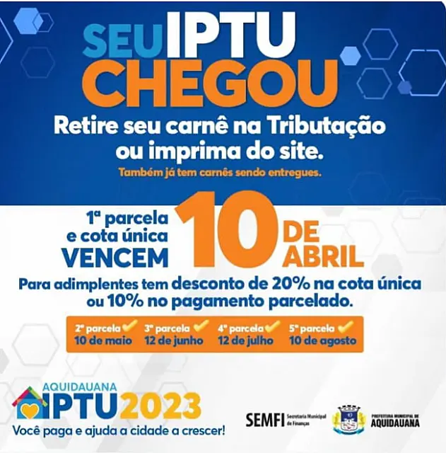 IPTU: não deixe para depois e retire logo o carnê de 2023