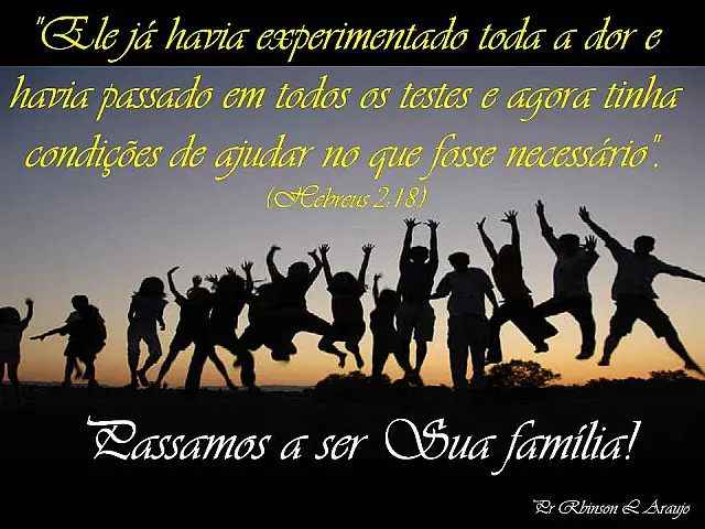 UM DEUS QUE AMA, DESEJA UMA GRANDE FAMÍLIA.