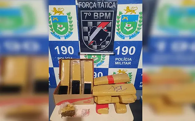 PM encerra comércio de drogas e prende traficante que escondia maconha em terreno abandonado